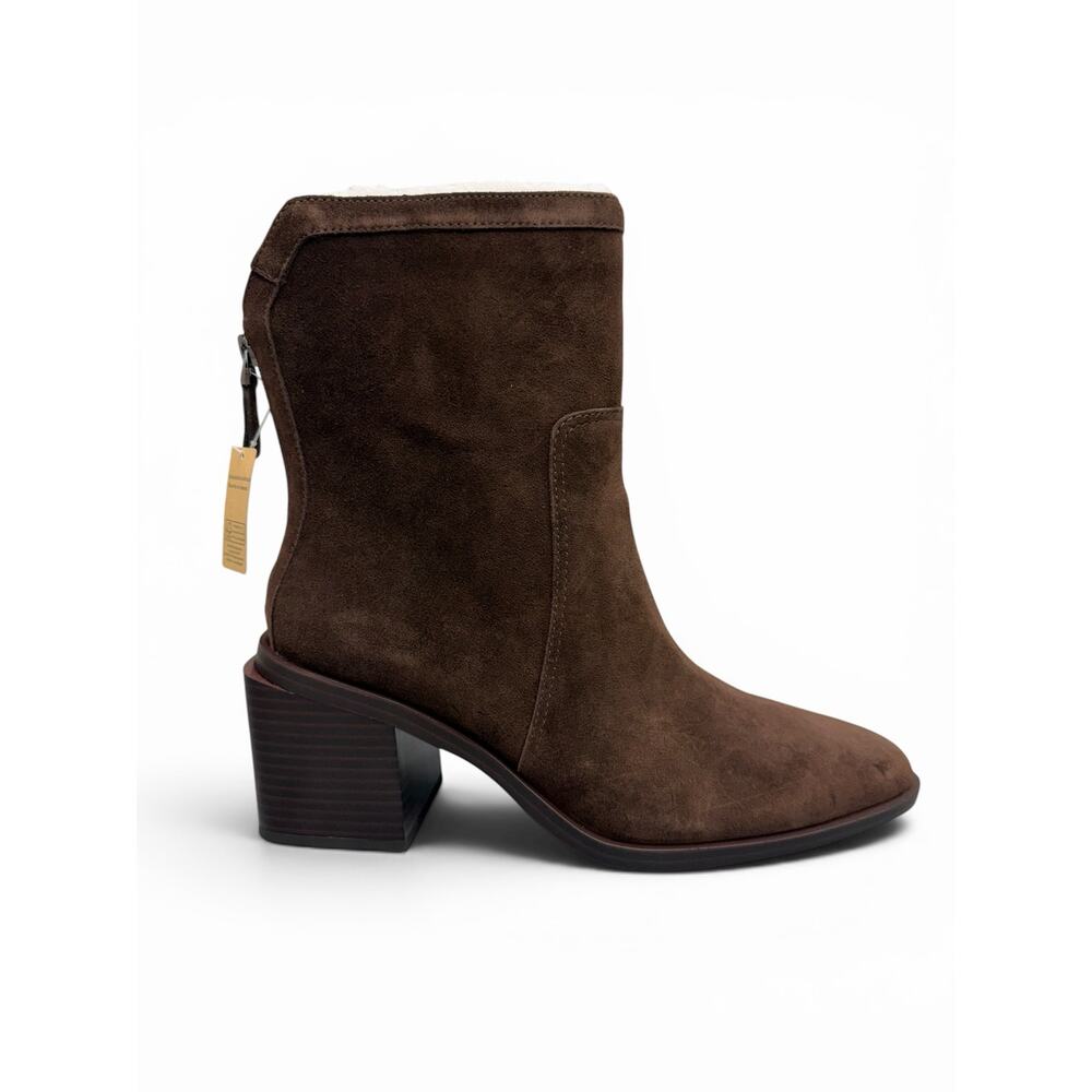 Vince Camuto Kortimy Root Beer Suede Booties Women’s 7.5 NIB - Picture 3 of 12